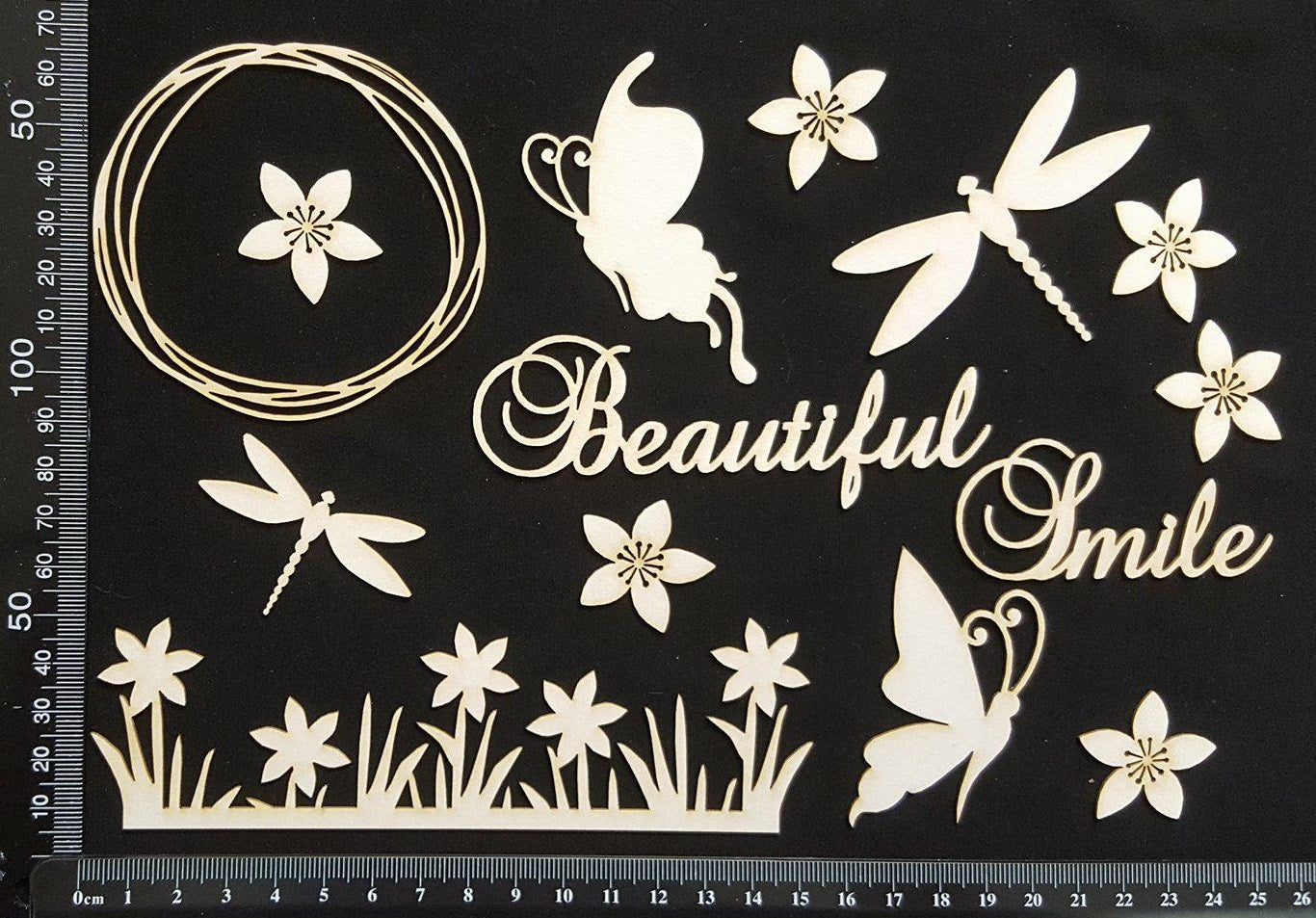 Mixed Element Set - A - White Chipboard