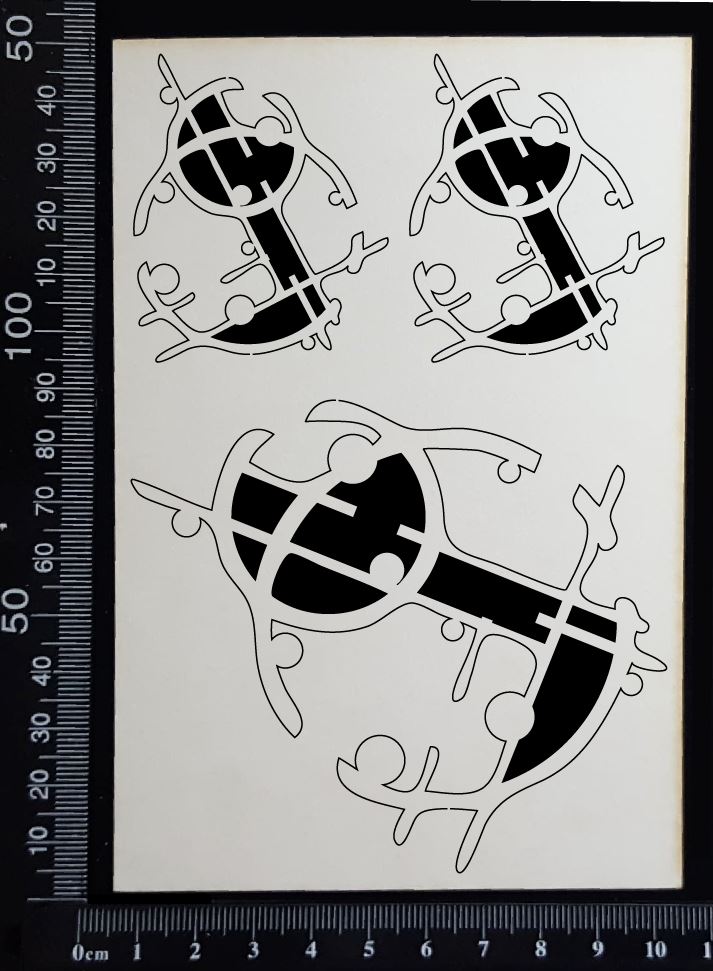 Mixed Media Circles Set - B - White Chipboard