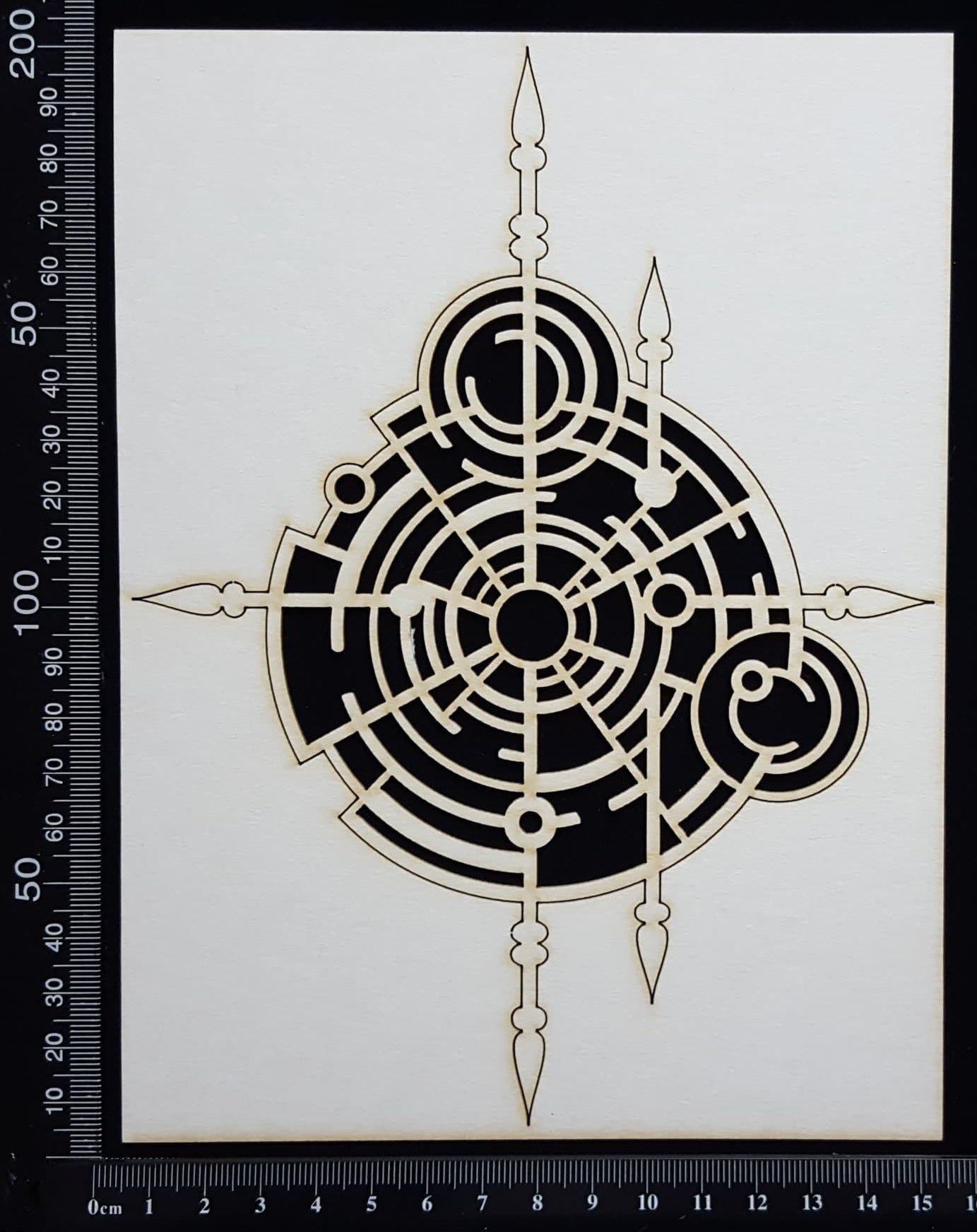 Mixed Media Circles - E - Large - White Chipboard