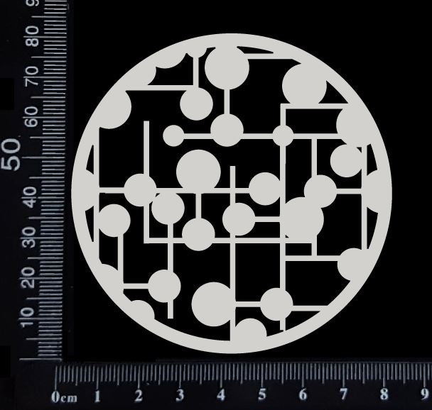 Mixed Media Circles - F - White Chipboard