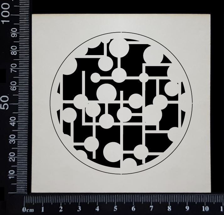 Mixed Media Circles - F - White Chipboard