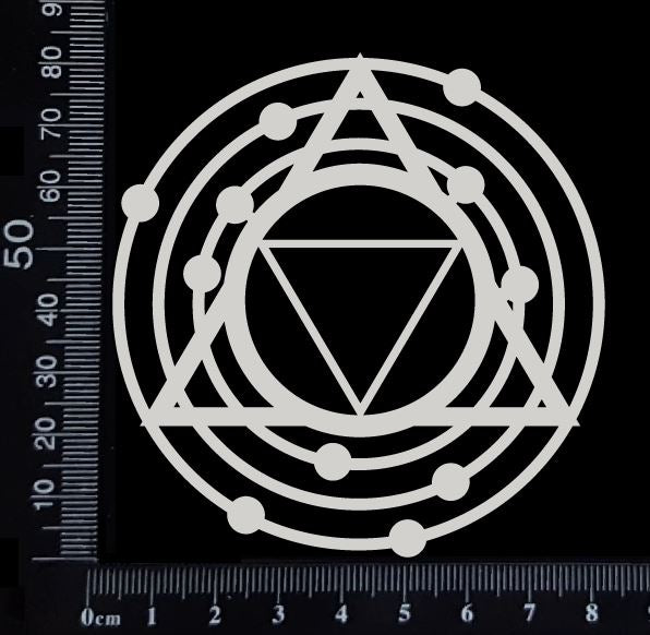 Mixed Media Circles - G - White Chipboard