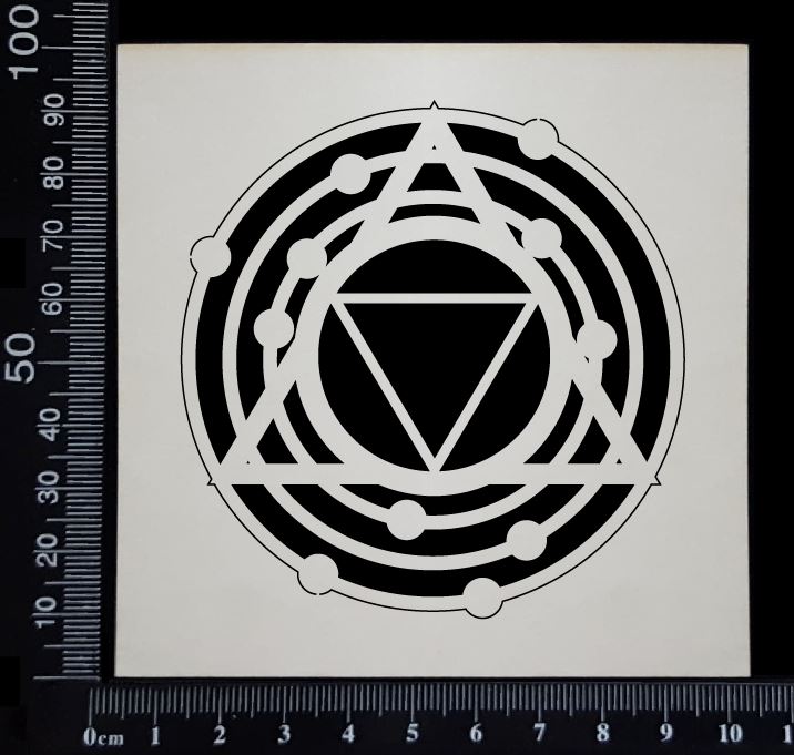 Mixed Media Circles - G - White Chipboard