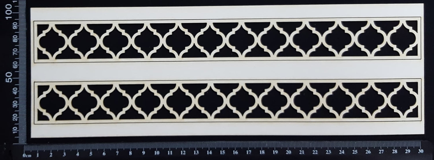 Moroccan Border - A - Large - White Chipboard