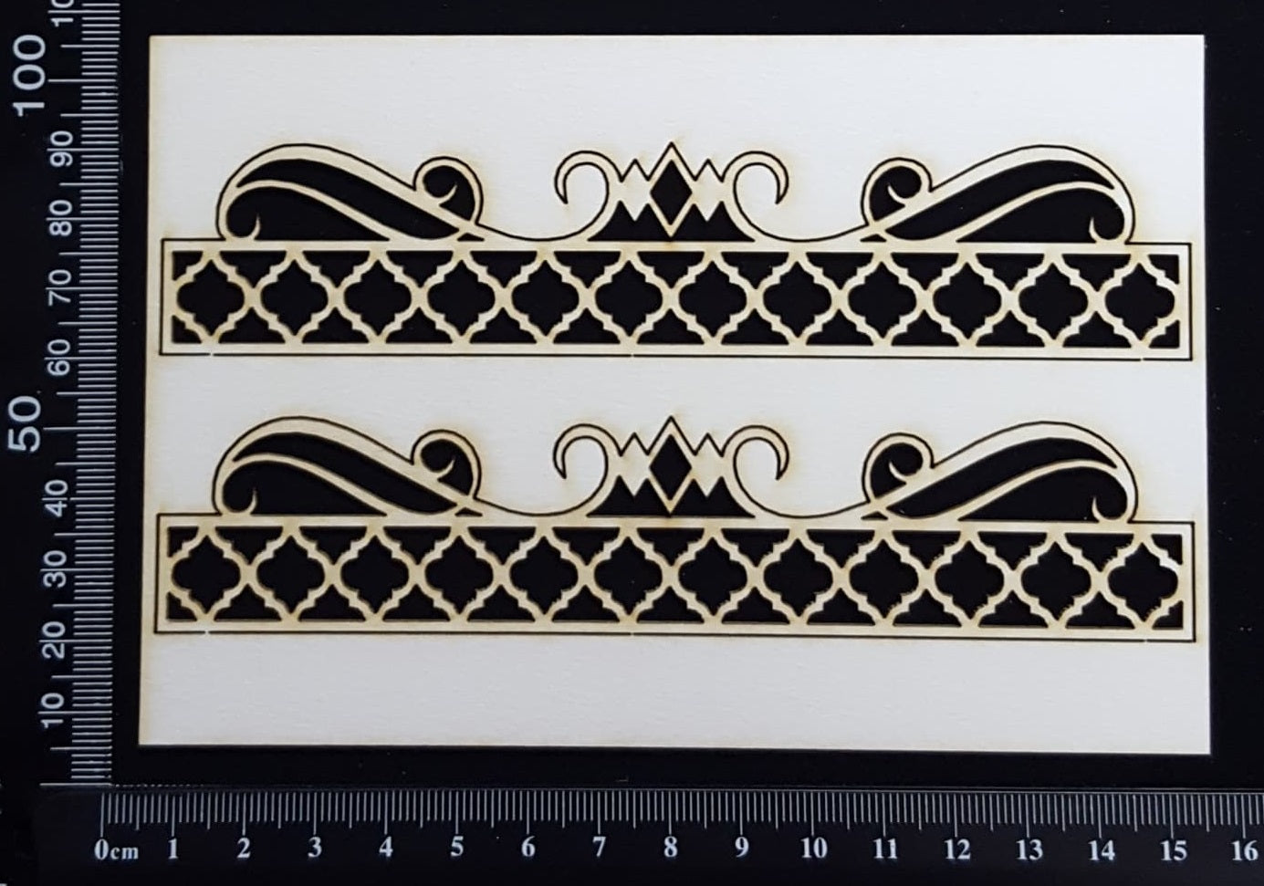 Moroccan Border - E - Small - White Chipboard