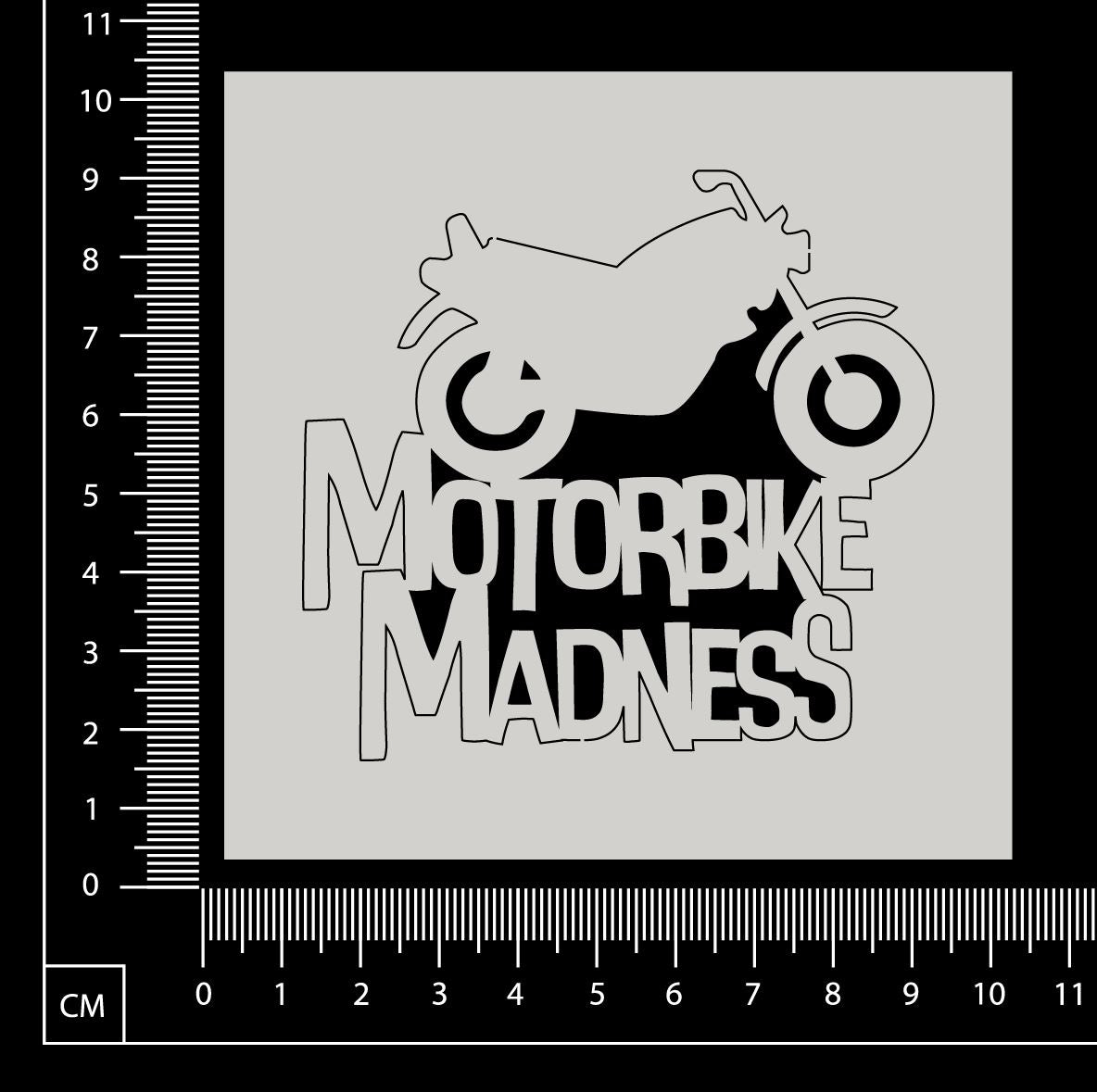 Motorbike Madness - Small - White Chipboard