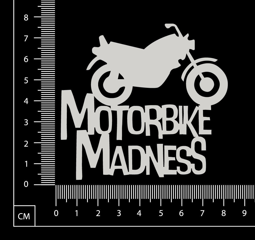 Motorbike Madness - Small - White Chipboard