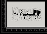 Musical Monsters - A - White Chipboard