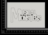 Musical Monsters - B - White Chipboard