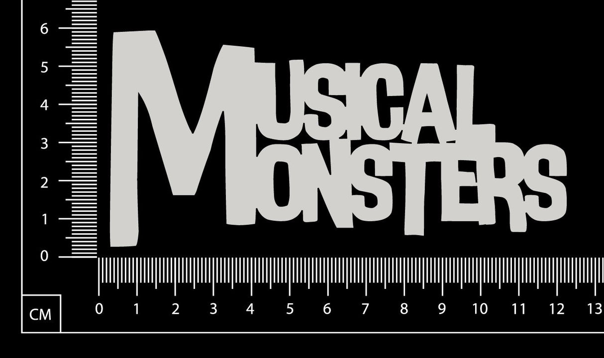 Musical Monsters - B - White Chipboard