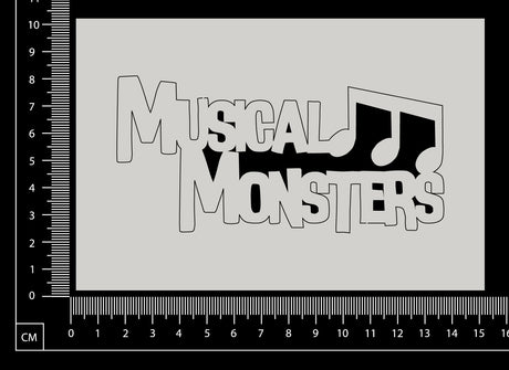 Musical Monsters - C - White Chipboard