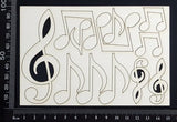 Musical Notes Set - White Chipboard