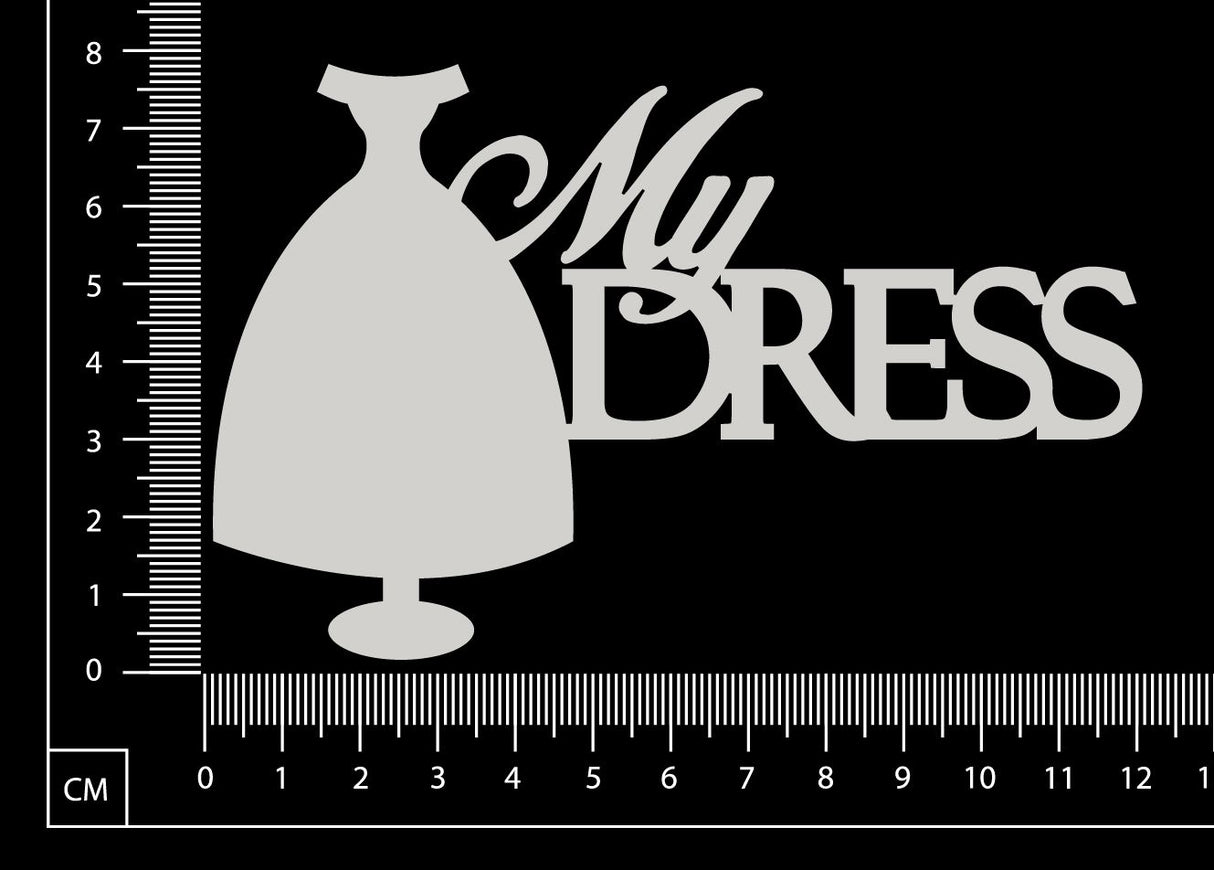 My Dress - A - White Chipboard