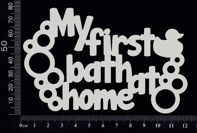 My First Bath at Home - B - White Chipboard