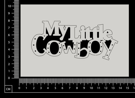 My Little Cowboy - White Chipboard