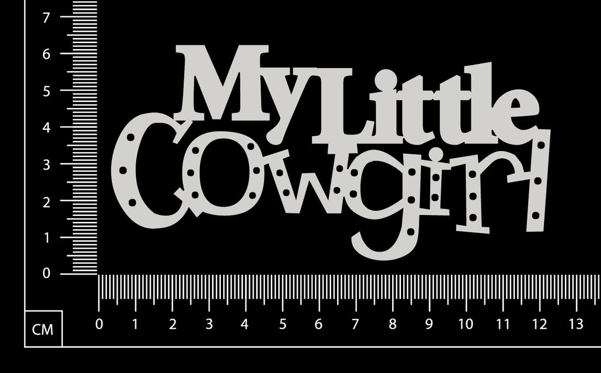 My Little Cowgirl - White Chipboard