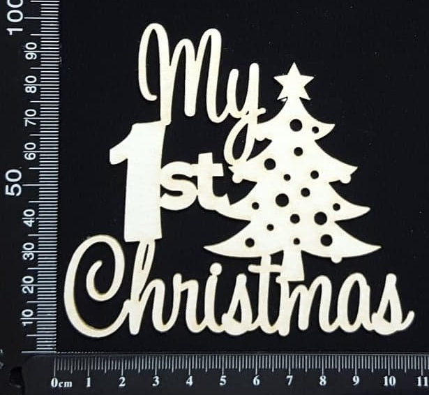 My 1st Christmas - A - White Chipboard