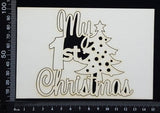 My 1st Christmas - A - White Chipboard