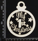 My 1st Christmas Bauble - White Chipboard