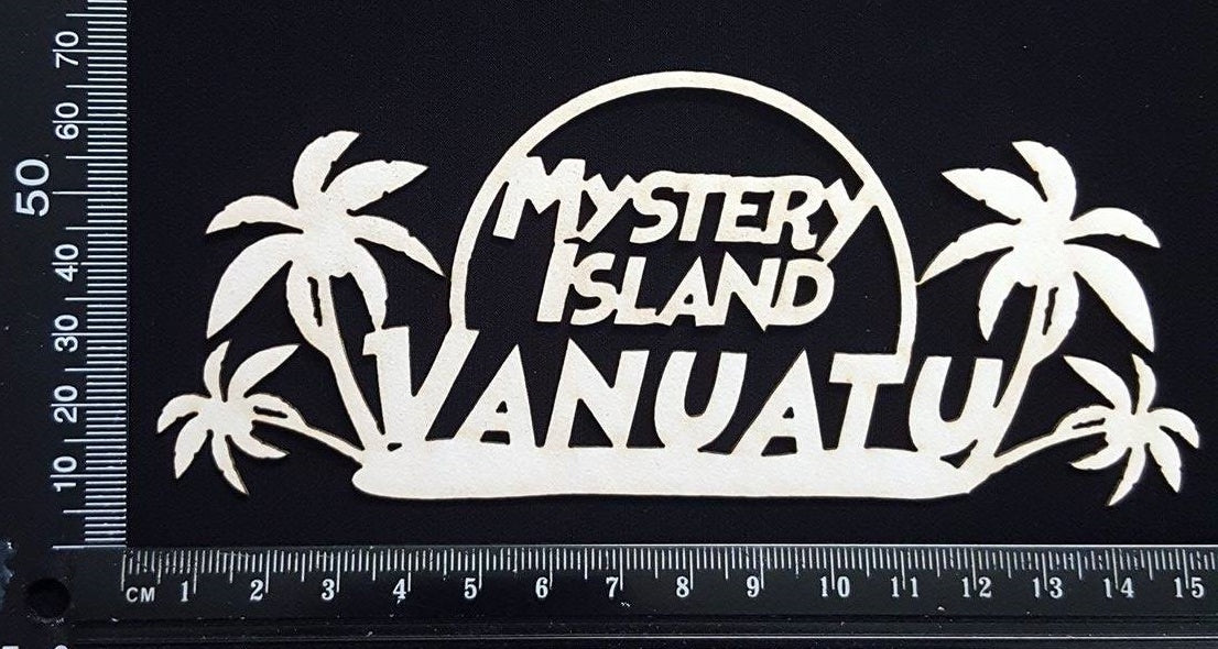 Mystery Island Vanuatu - White Chipboard