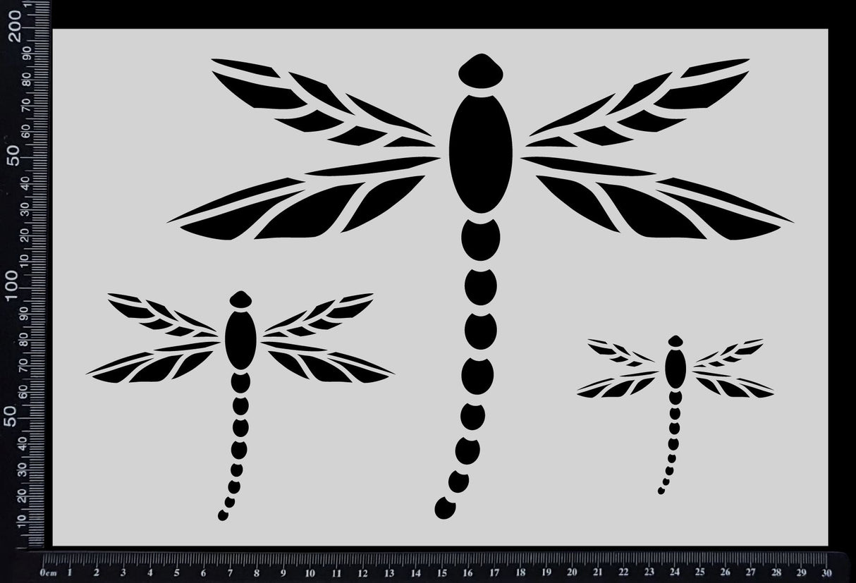 Mystical Dragonflies - B - Mixed - Stencil - 200mm x 300mm