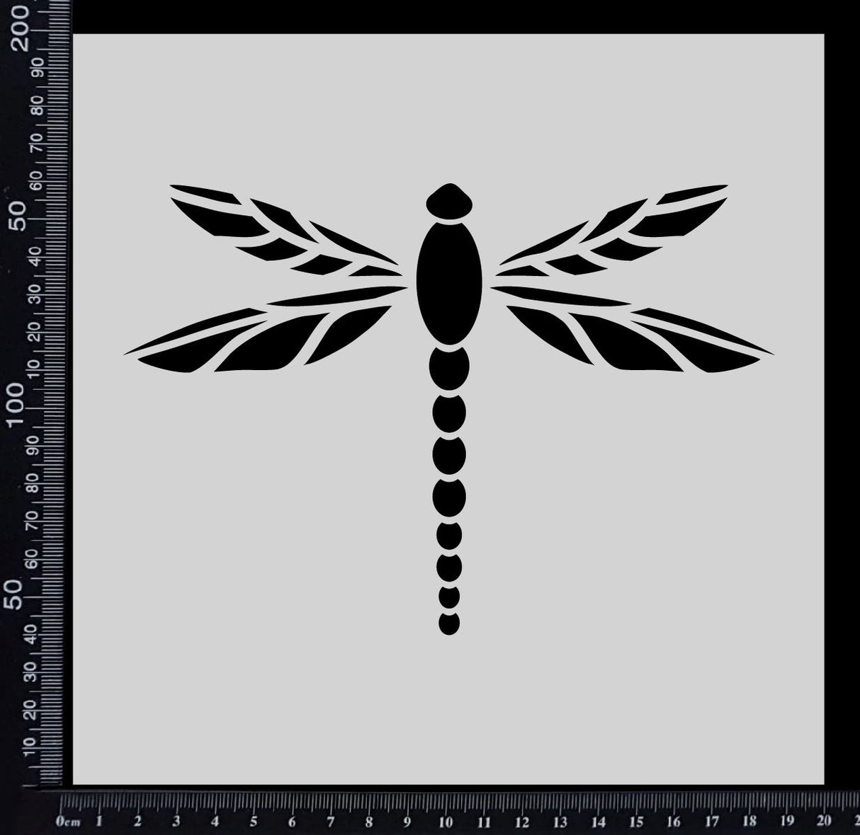 Mystical Dragonfly - A - Stencil - 200mm x 200mm