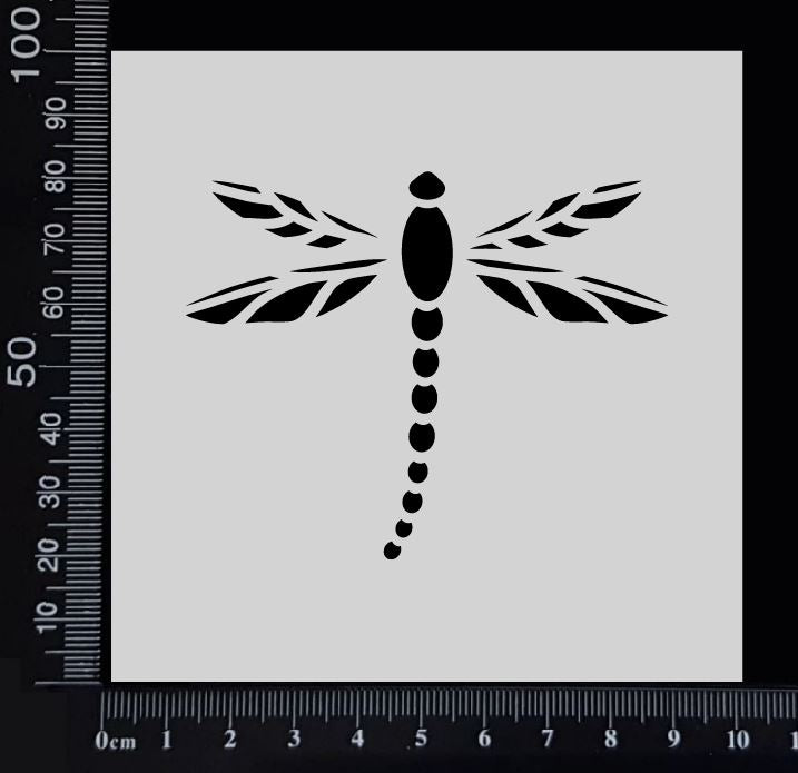 Mystical Dragonfly - B - Stencil - 100mm x 100mm