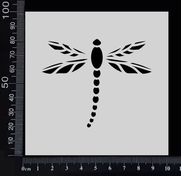 Mystical Dragonfly - B - Stencil - 100mm x 100mm