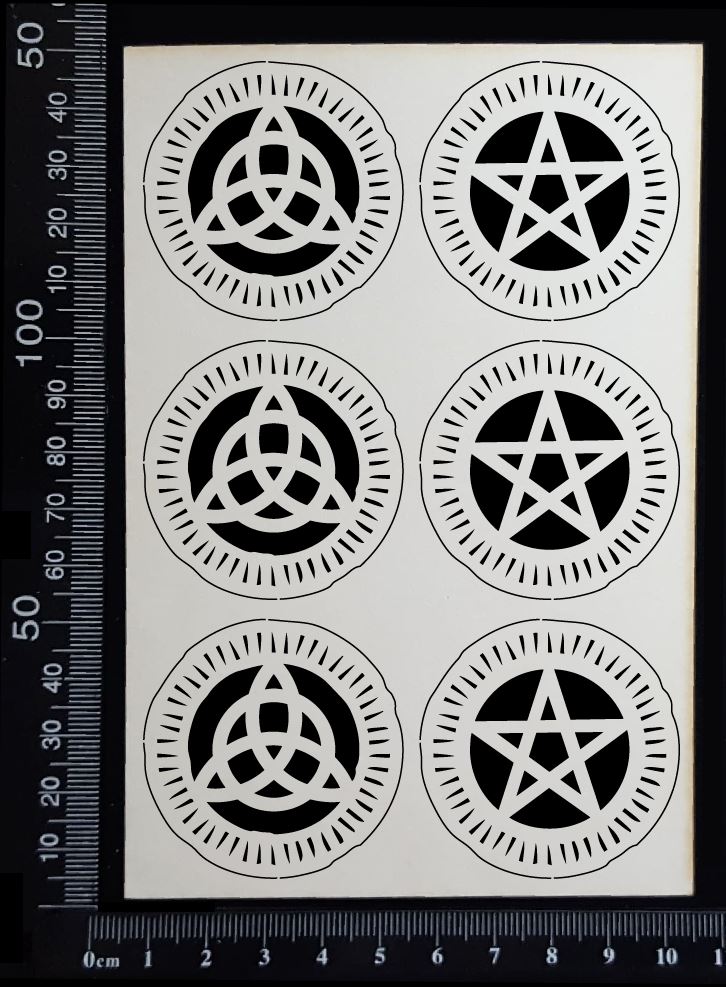 Mystical Coins Set - White Chipboard