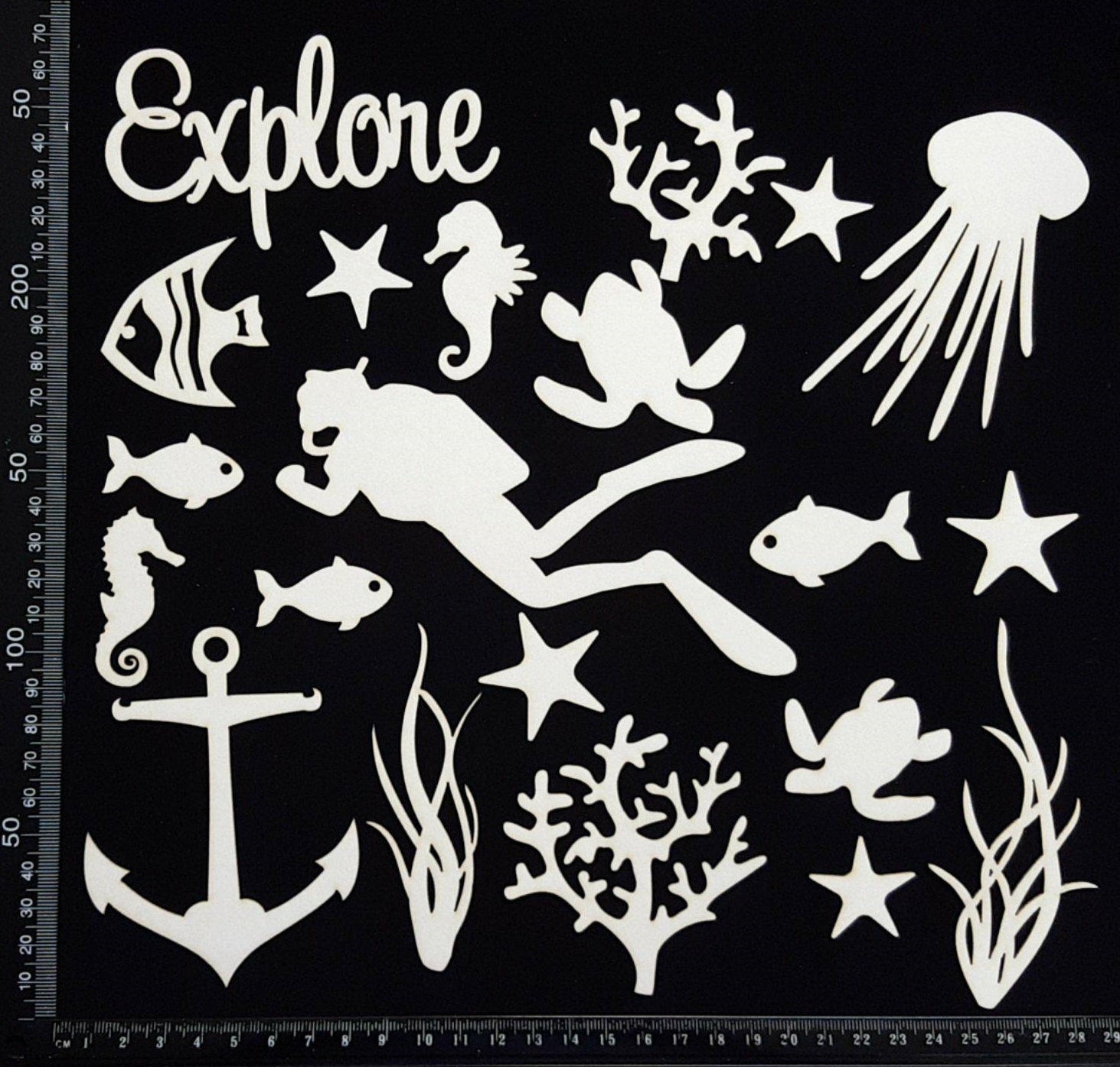 Nautical Elements - Set A - White Chipboard