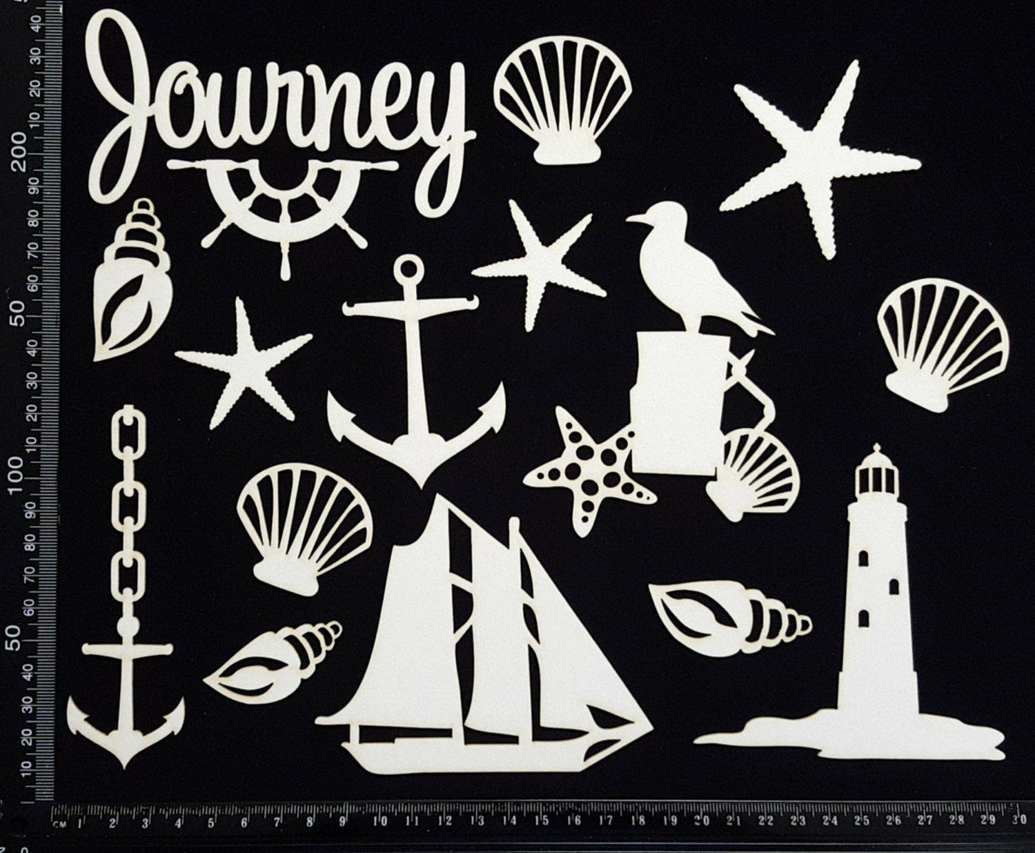 Nautical Elements - Set B - White Chipboard