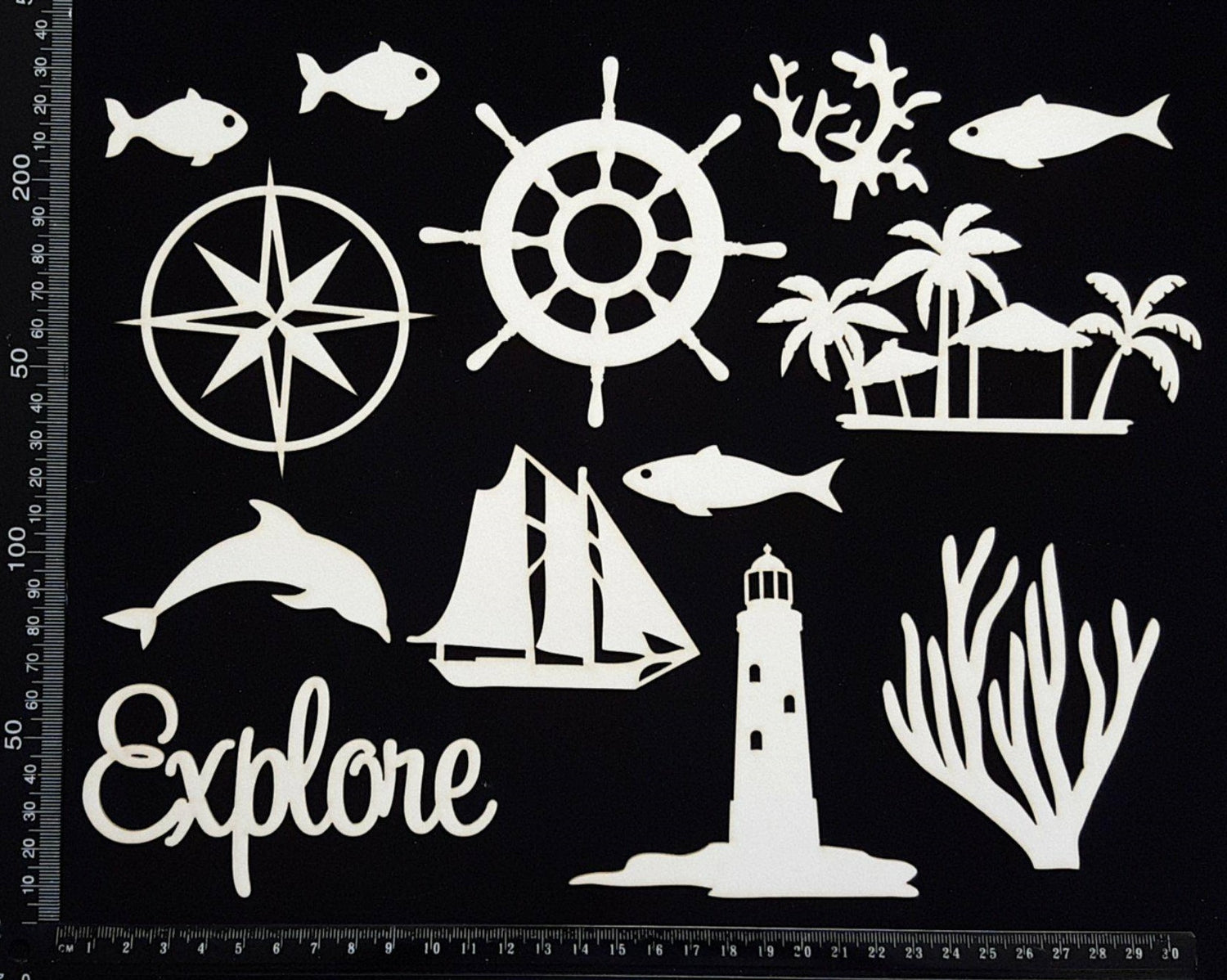 Nautical Elements - Set C - White Chipboard