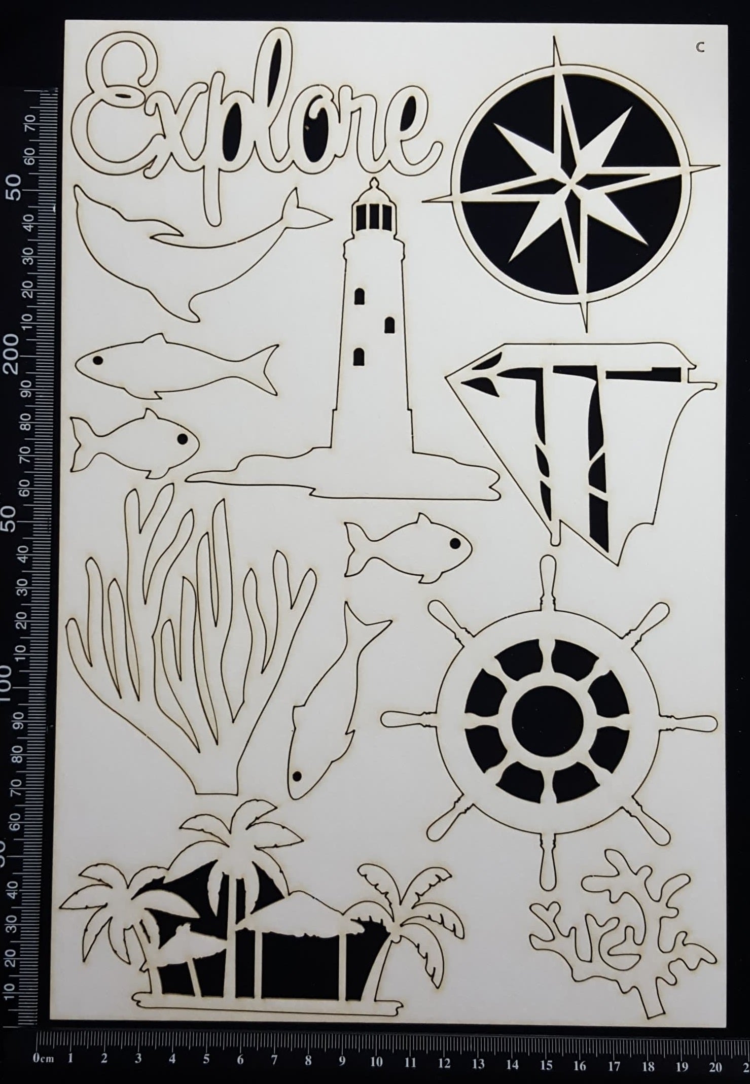 Nautical Elements - Set C - White Chipboard