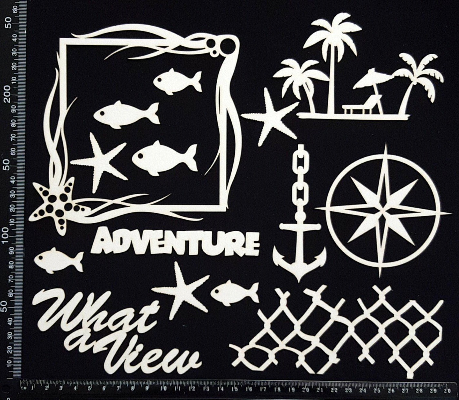 Nautical Elements - Set D - White Chipboard