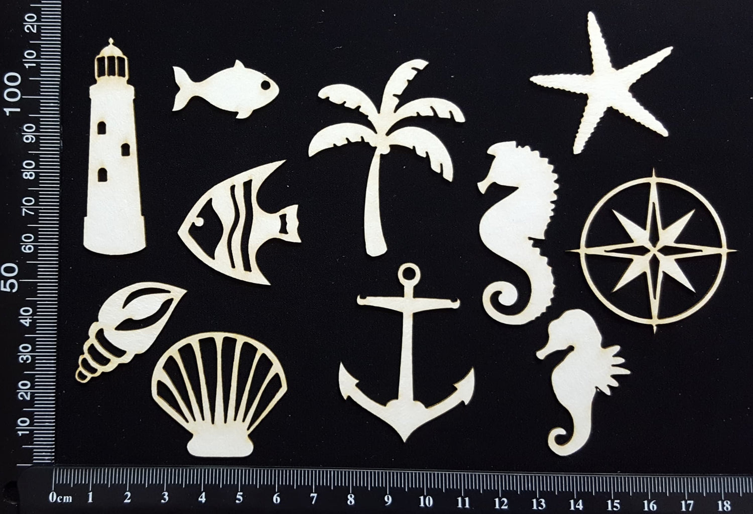 Nautical Elements - Set F - White Chipboard