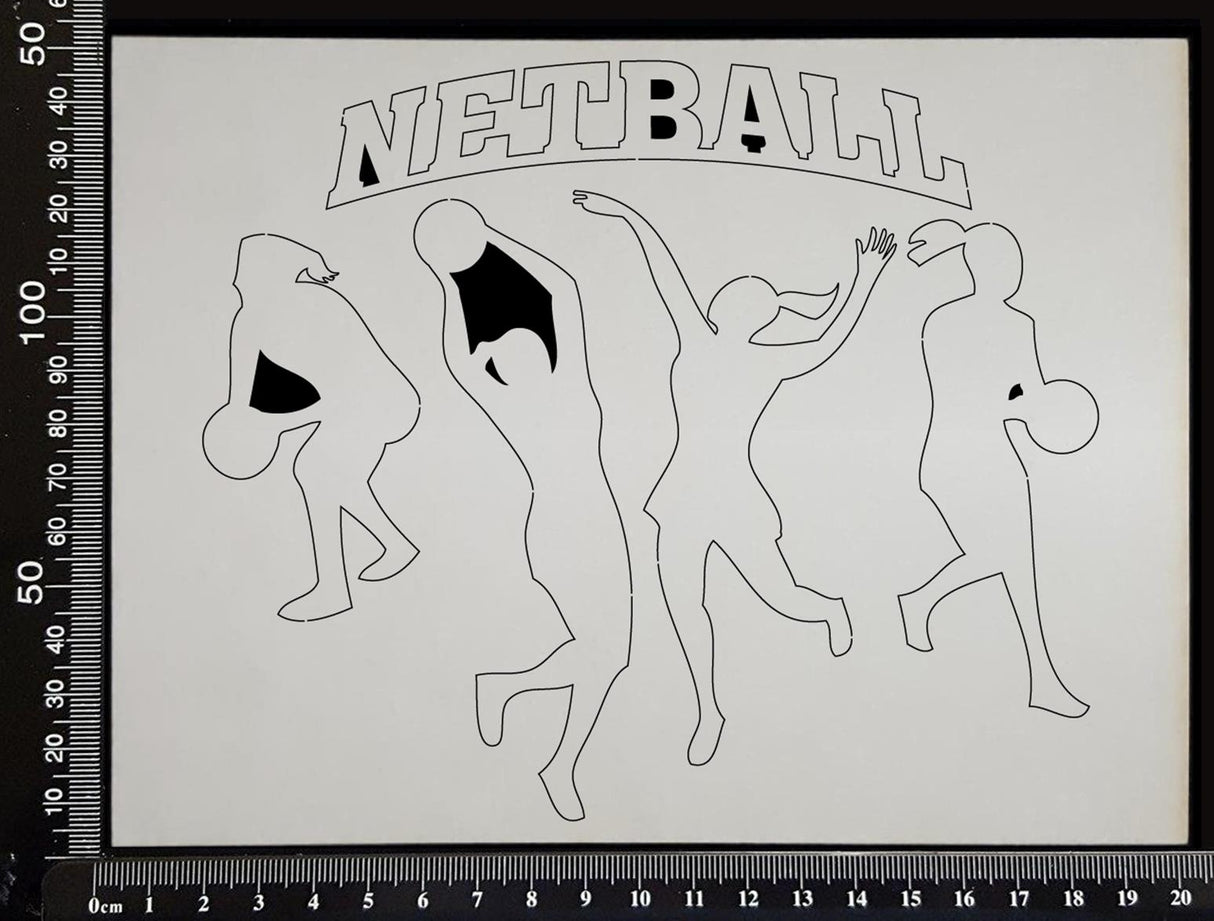 Netball Set - White Chipboard