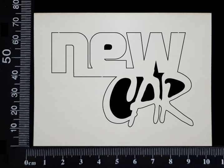 New Car - Small - White Chipboard