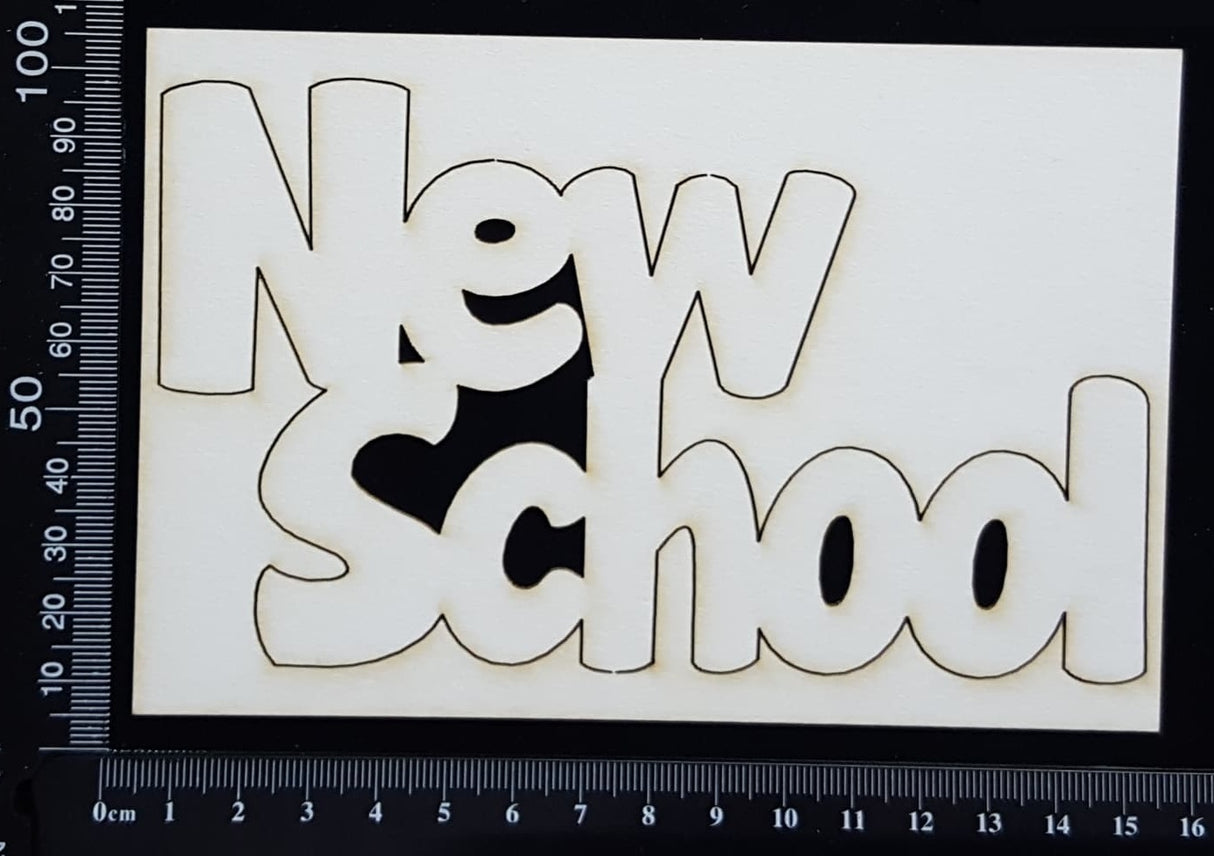 New School - Large - White Chipboard