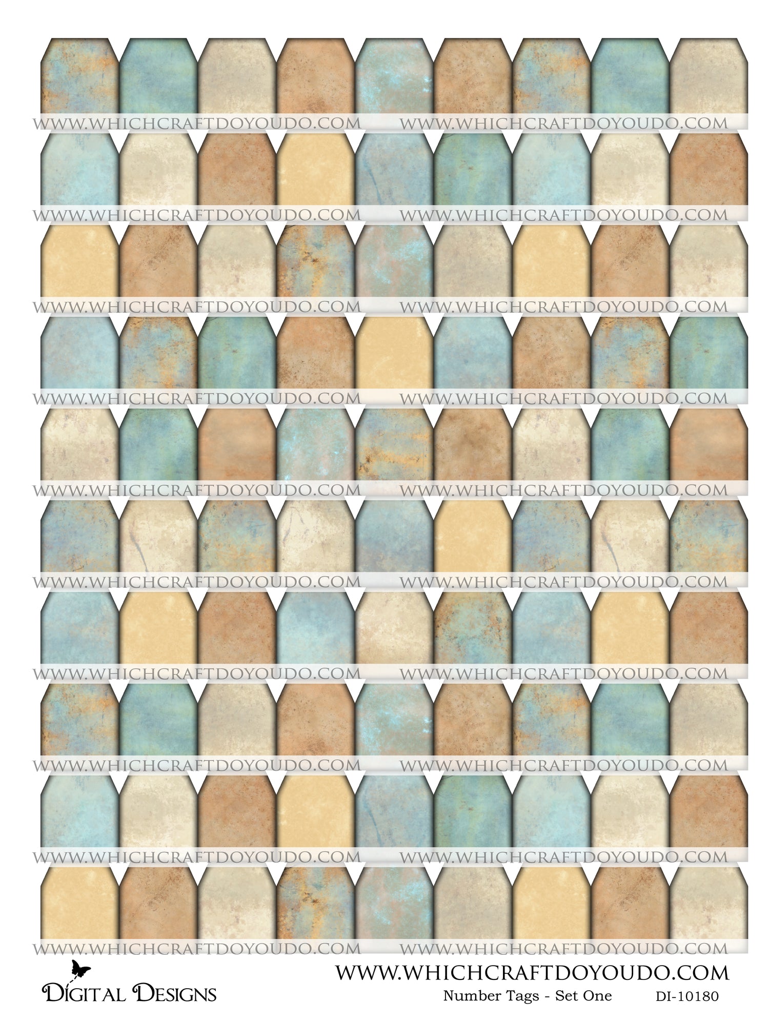 Number Tags - Set One - DI-10180 - Digital Download