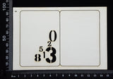 Number ATC - B - Layering Set - White Chipboard