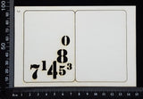 Number ATC - C - Layering Set - White Chipboard