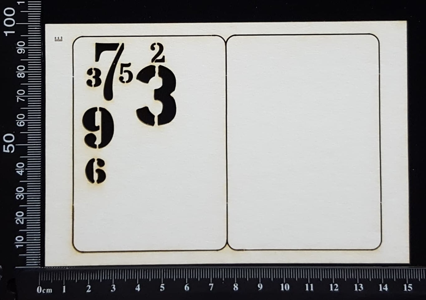 Number ATC - E - Layering Set - White Chipboard