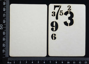 Number ATC - E - Layering Set - White Chipboard
