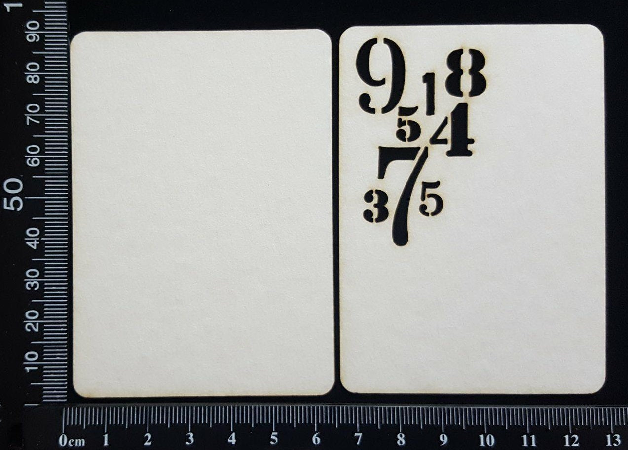 Number ATC - F - Layering Set - White Chipboard
