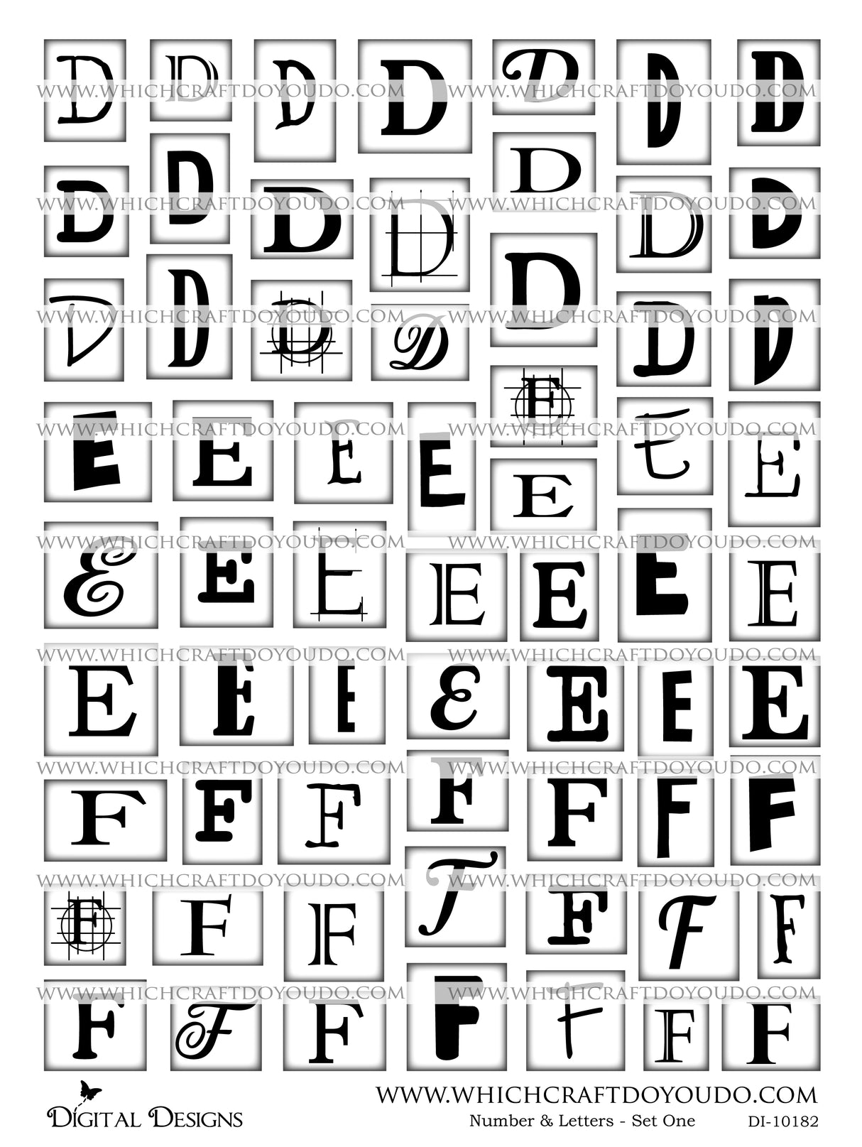 Numbers & Letters - Set One - DI-10182 - Digital Download