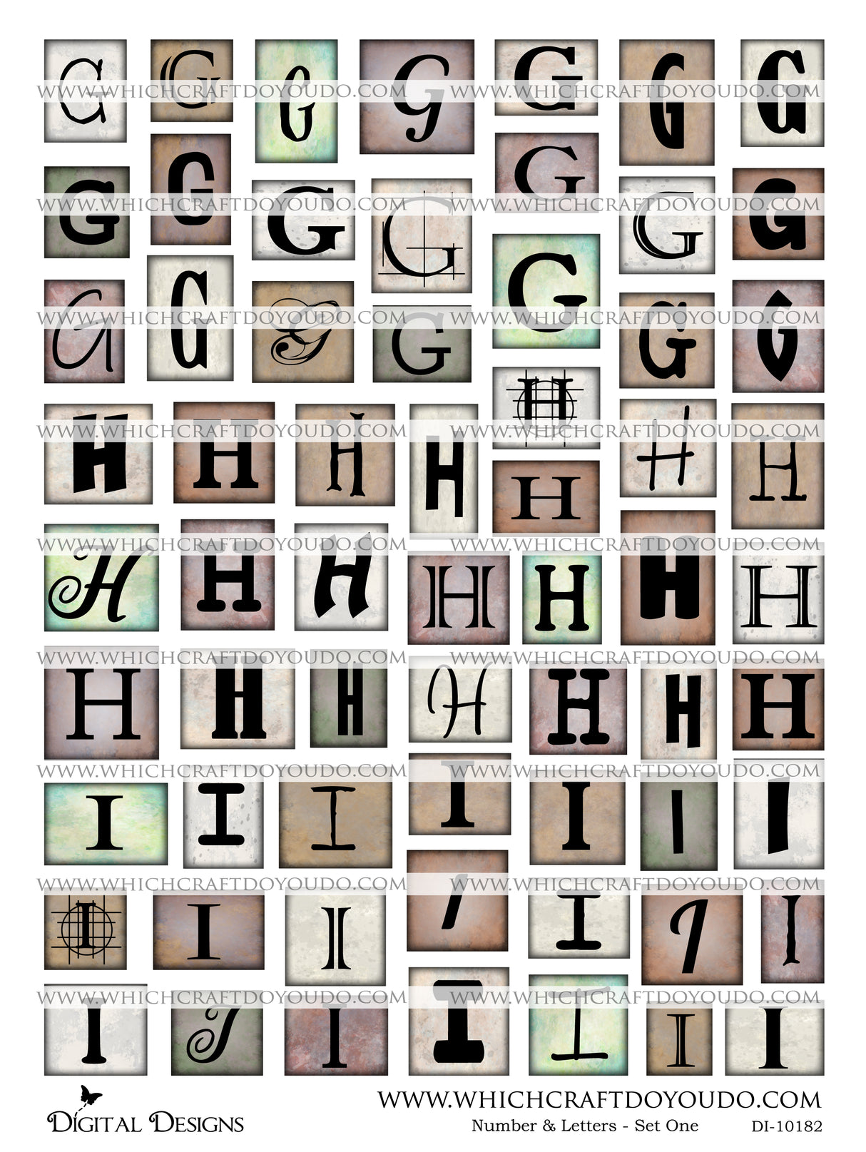 Numbers & Letters - Set One - DI-10182 - Digital Download