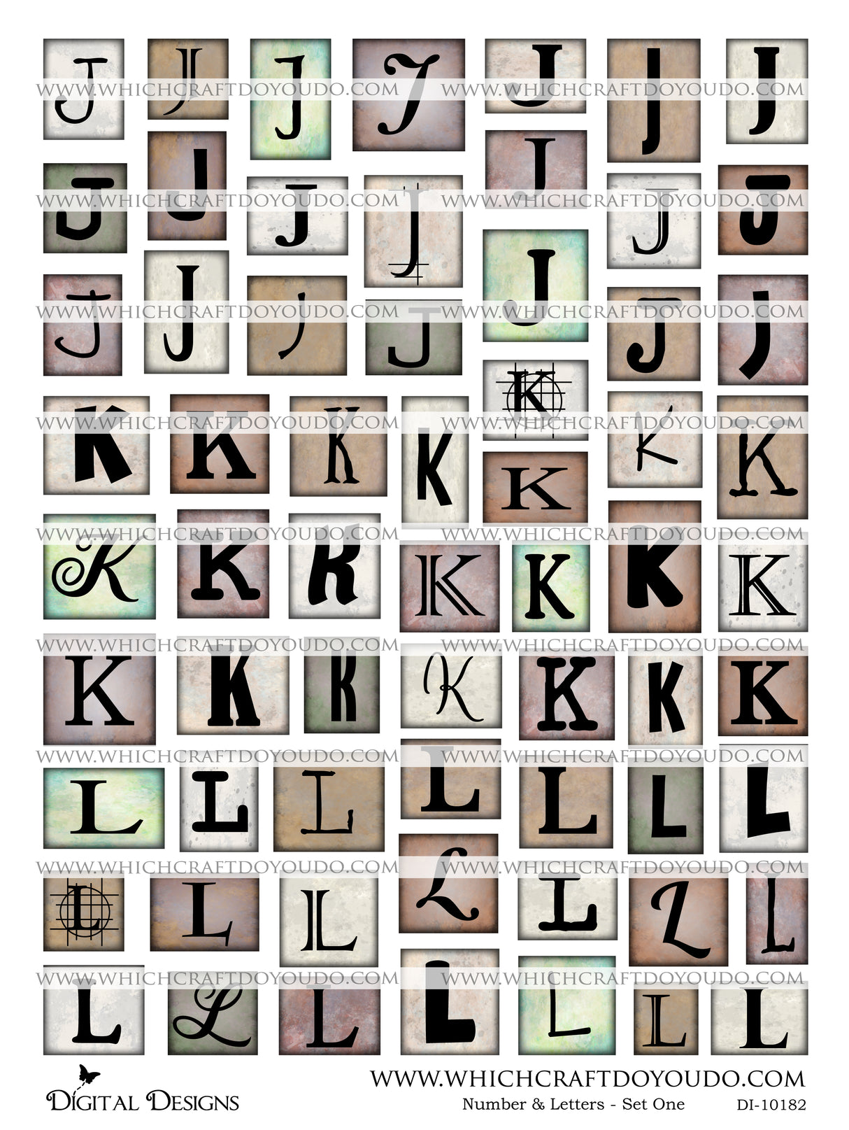 Numbers & Letters - Set One - DI-10182 - Digital Download