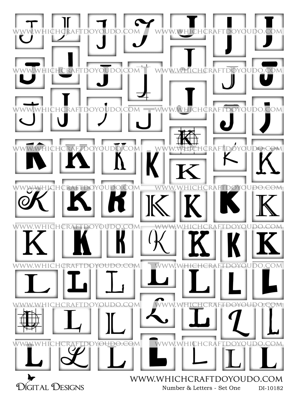 Numbers & Letters - Set One - DI-10182 - Digital Download