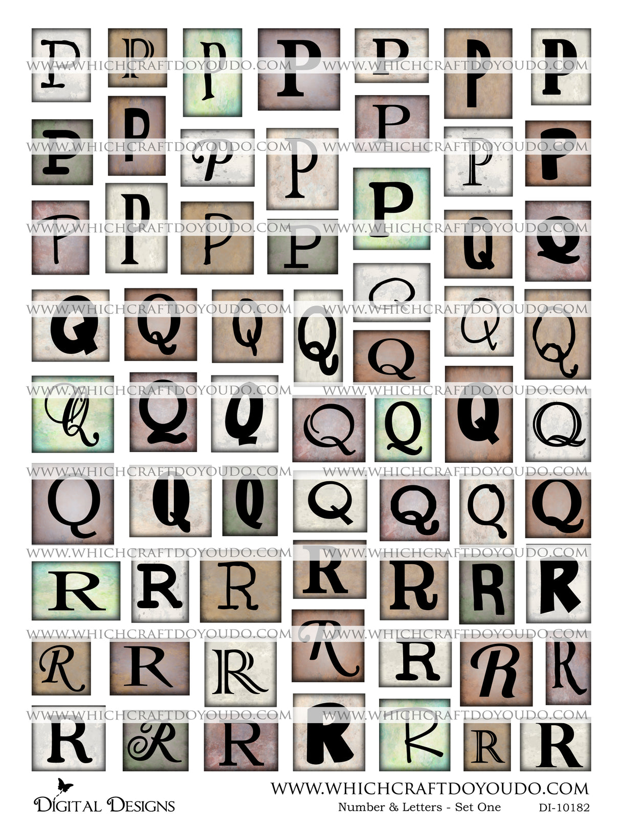 Numbers & Letters - Set One - DI-10182 - Digital Download