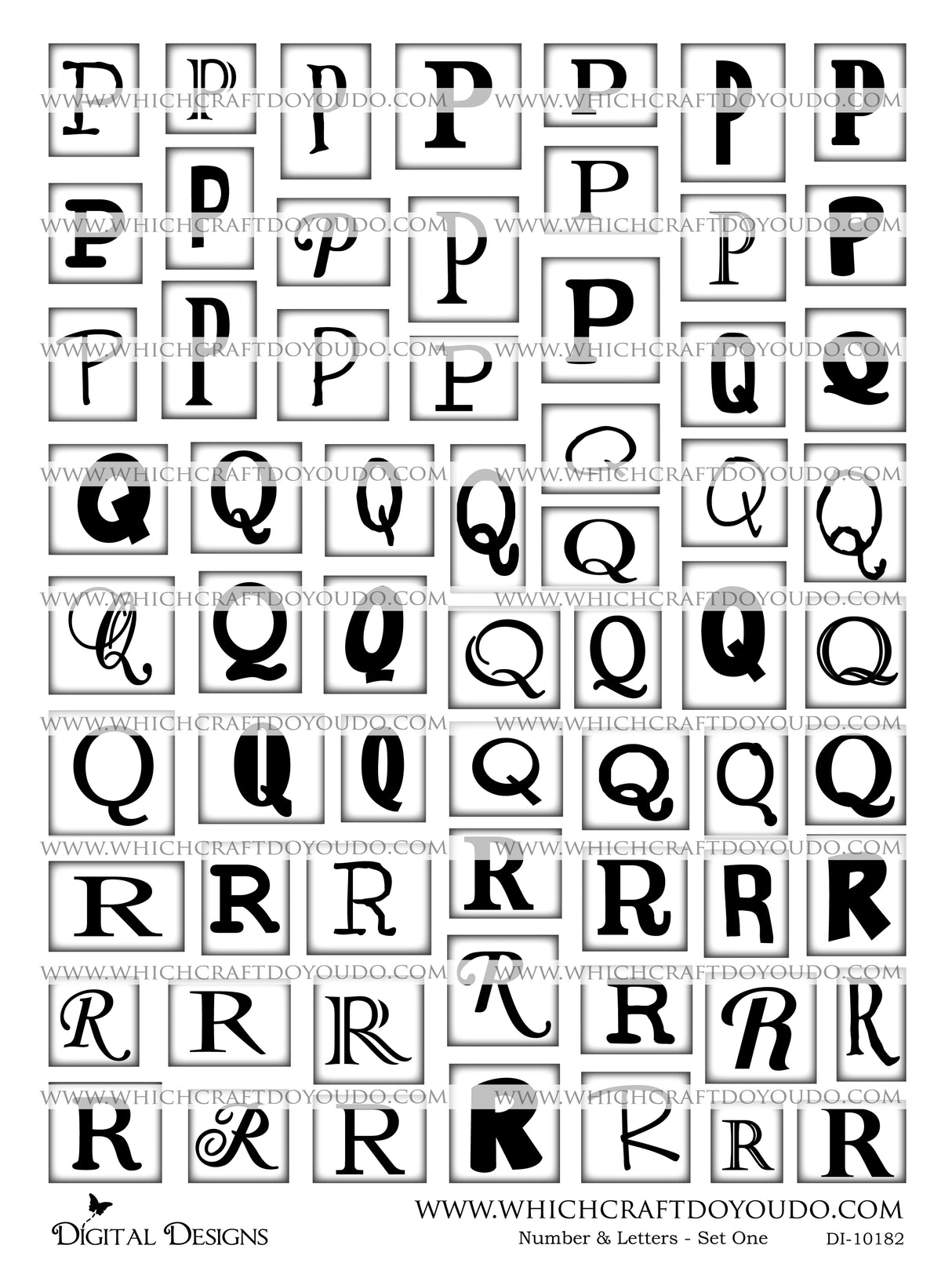 Numbers & Letters - Set One - DI-10182 - Digital Download